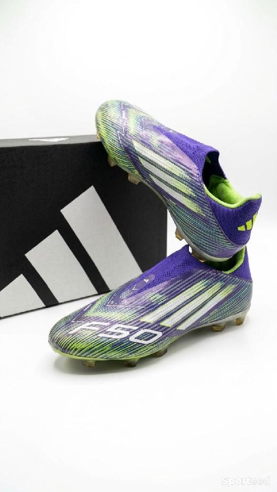 Football - Crampons de Football Adidas F50 (Coloris Violet / Jaune Fluo / Blanc) - photo 2