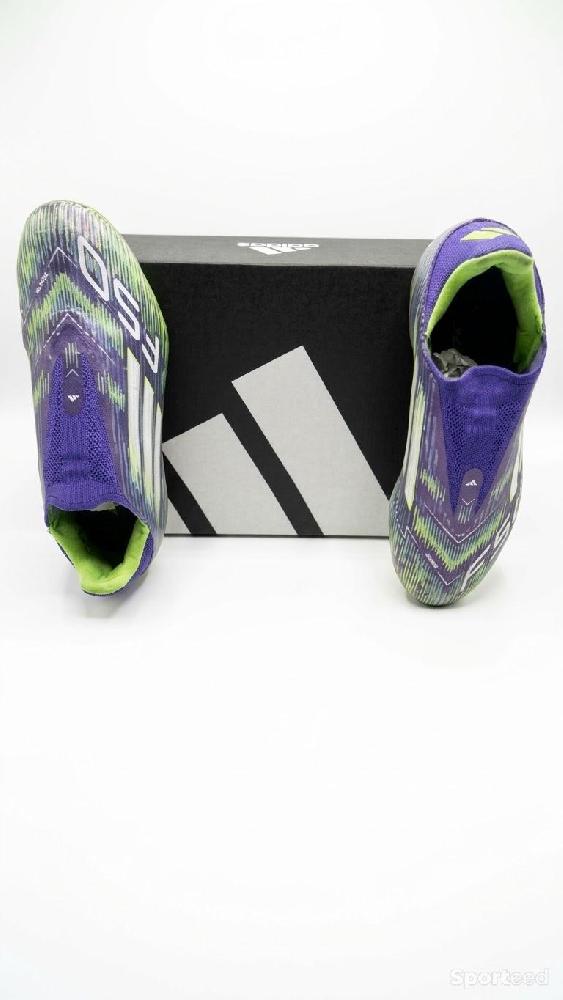 Football - Crampons de Football Adidas F50 (Coloris Violet / Jaune Fluo / Blanc) - photo 3