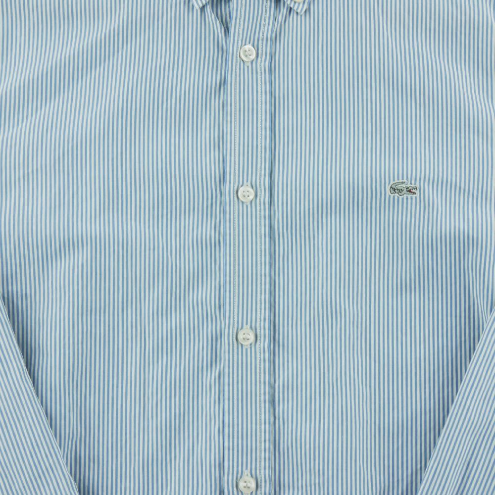 Sportswear - Lacoste Chemise classique Homme Taille S à rayures Bleu clair - photo 3