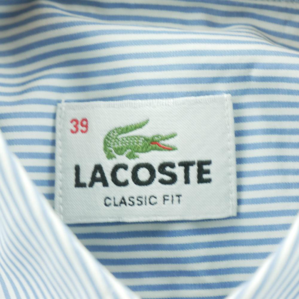 Sportswear - Lacoste Chemise classique Homme Taille S à rayures Bleu clair - photo 5