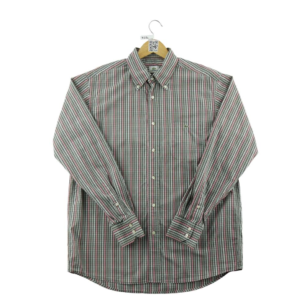 Sportswear - Lacoste Chemise classique Homme Taille L à carreaux Gris - photo 1