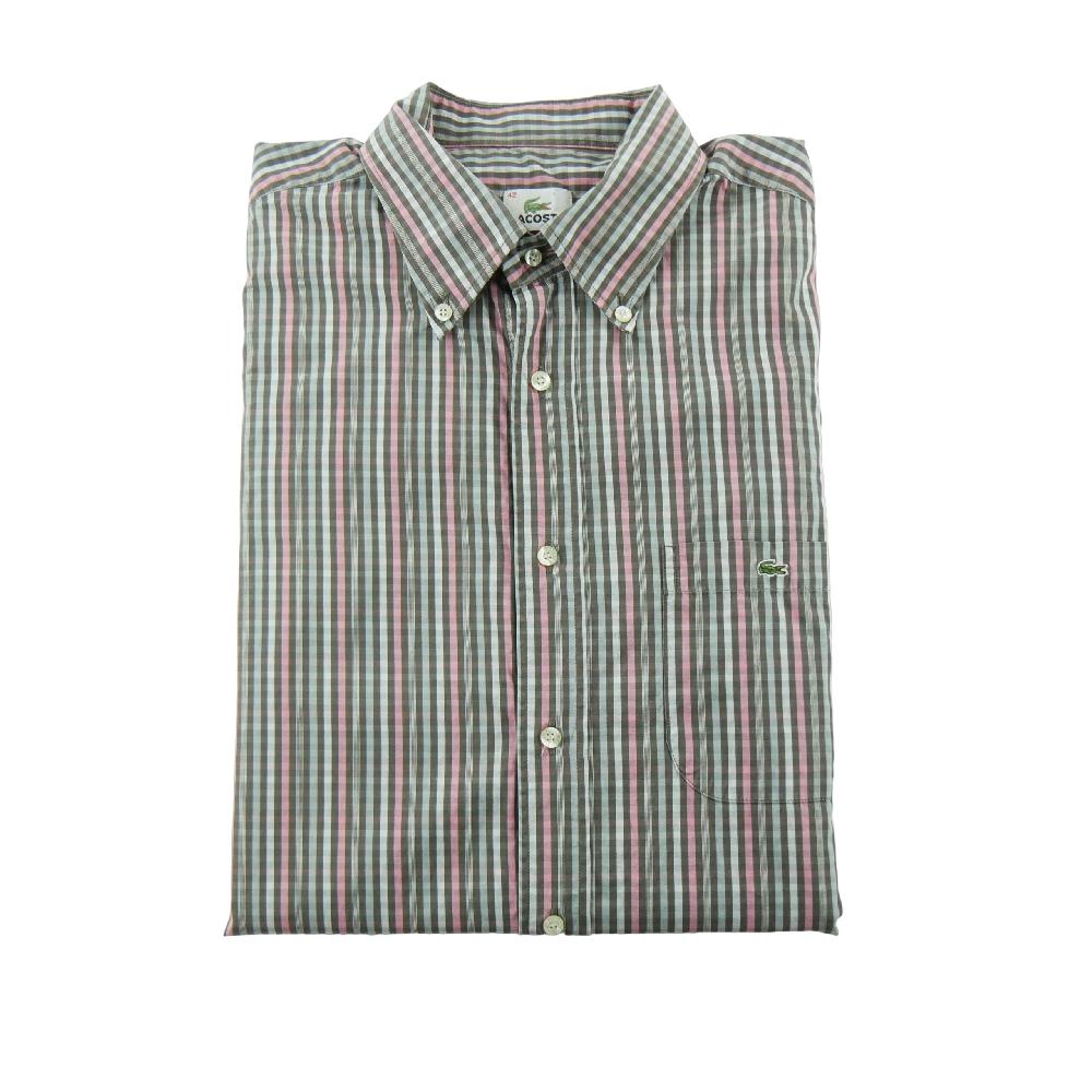 Sportswear - Lacoste Chemise classique Homme Taille L à carreaux Gris - photo 5